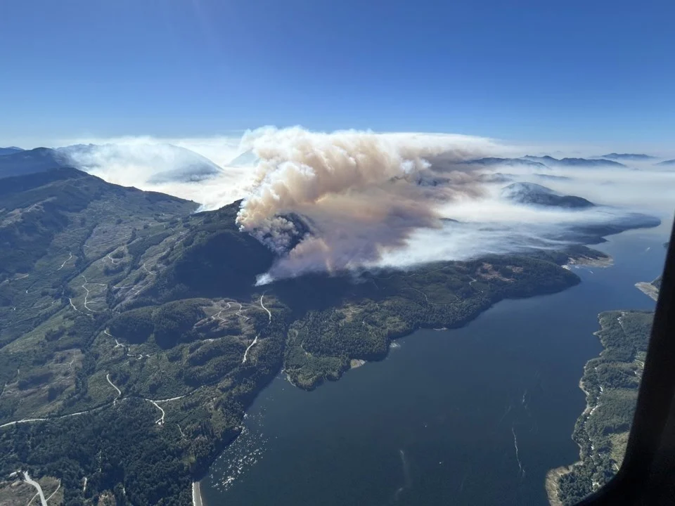 Rain On The Way After Vancouver Island Wildfire — 40Mm Forecast For The Mount Underwood Blaze The Mount Underwood wildfire is seen in this handout photo, southwest of Port Alberni, B.C., on Tuesday, Aug. 12, 2025.