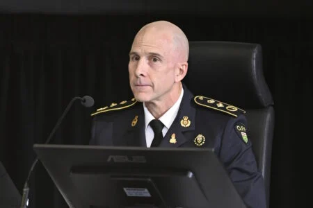 Cross-Border Crime In Canada — Why Police Chiefs Say Our Laws Are ‘Inadequate’ Ontario Provincial Police Commissioner Thomas Carrique appears at the Public Order Emergency Commission, in Ottawa, on Thursday, Oct. 27, 2022. THE CANADIAN PRESS/Justin Tang