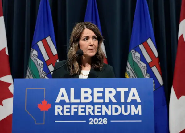 Alberta Is Voting On Whether To Leave Canada — Here Is Everything You Need To Know Separatist supporters delivering petition signatures to Elections Alberta in Edmonton on May 4 2026 ahead of Alberta separation referendum vote