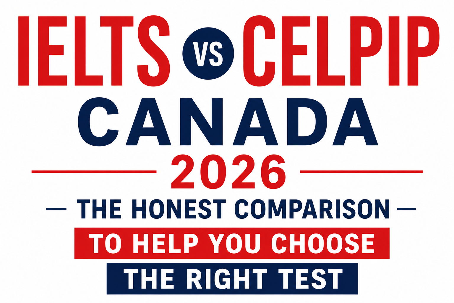Ielts Vs Celpip Canada 2026 — The Honest Comparison To Help You Choose The Right Test 1 Immigration applicant choosing between IELTS and CELPIP language tests for Canadian Express Entry application in 2026