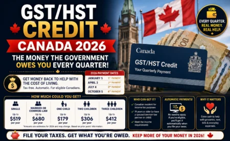 Gst/Hst Credit Canada 2026 — The Money The Government Owes You Every Quarter Canadian checking CRA My Account for GST HST credit payment date and amount in 2026