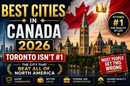 Skyline view of Ottawa Canada ranked number one city for quality of life in North America in 2026