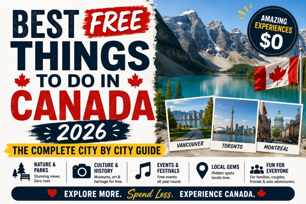 Best Free Things To Do In Canada 2026 — The Complete City By City Guide Family enjoying free outdoor activities at Stanley Park Vancouver in summer 2026