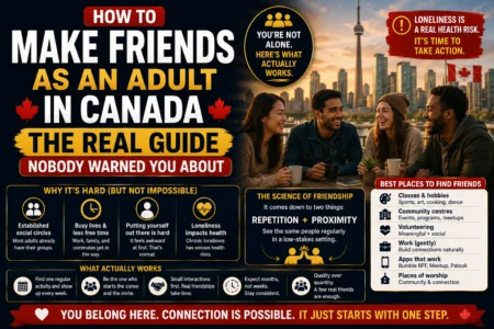 How To Make Friends As An Adult In Canada — The Real Guide Nobody Warned You About Two adults meeting for coffee and building a new friendship in Canada in 2026