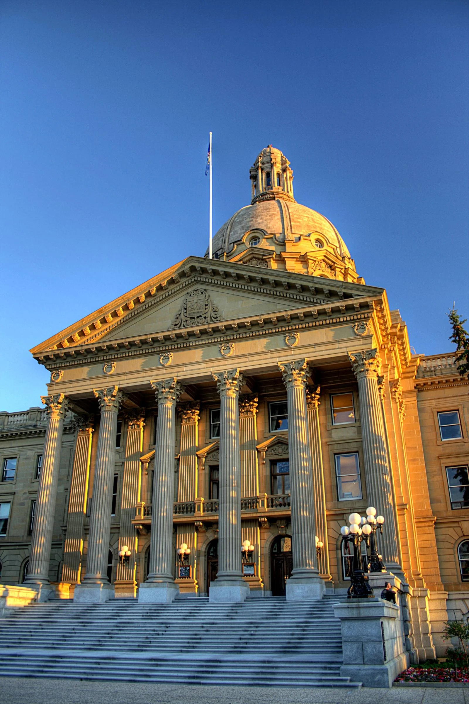 Alberta Health Premium 2026 — Danielle Smith Floats $1,900 Fee For Temporary Residents 2 The Alberta Legislature Building in Edmonton