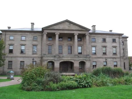 IRAC Dismantled: the stone-columned facade of Province House, the Charlottetown seat of Prince Edward Island's government