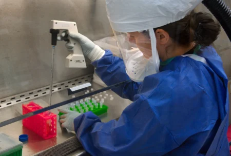 Andembry Canada Expands: First Patients Get Once-Monthly Hae Treatment A research scientist working in a laboratory, representing the development of ANDEMBRY