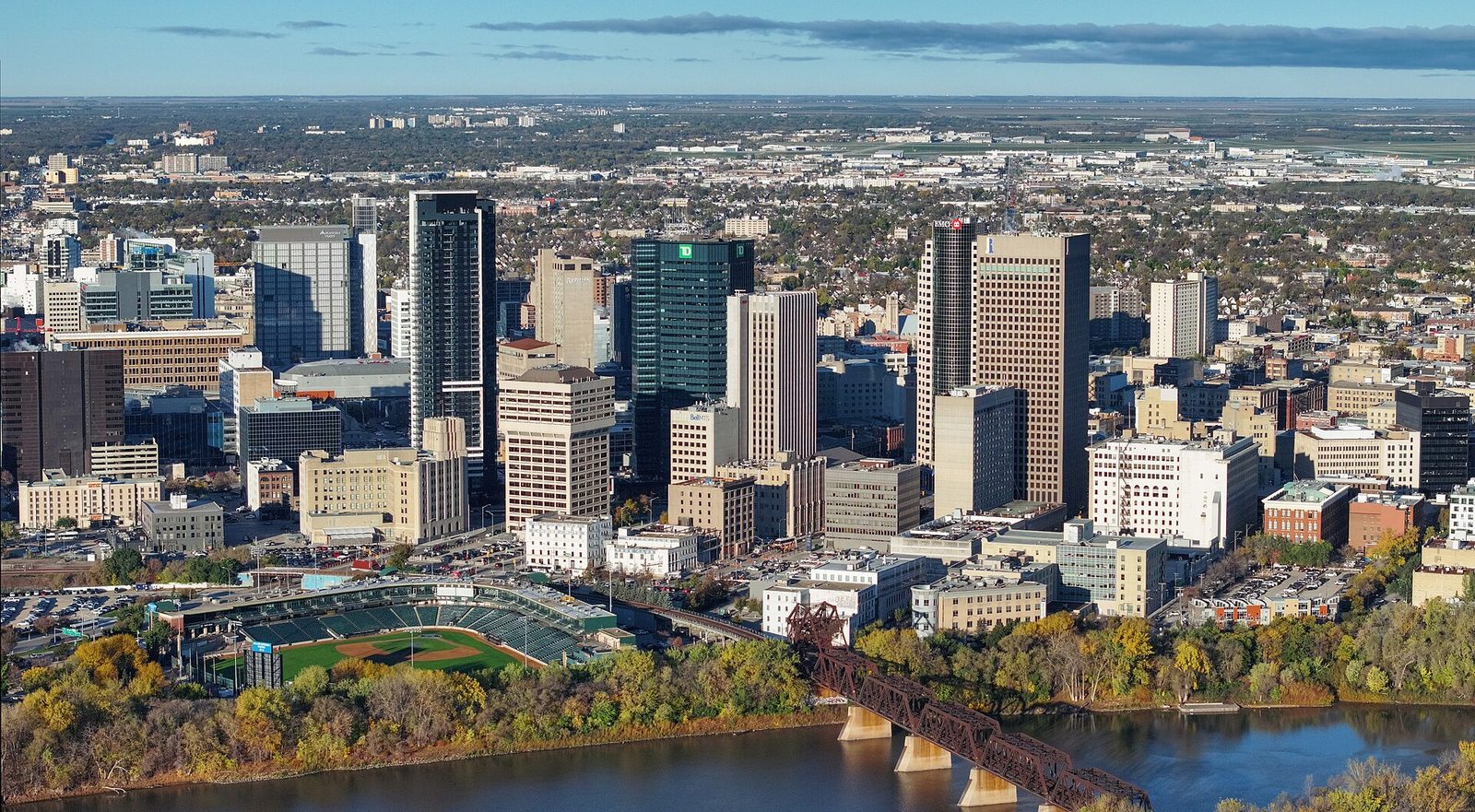 Winnipeg Launches Fourth 911 Option: Community Crisis Response Model For Mental Health Calls Approved 1 Downtown Winnipeg skyline along the Red River