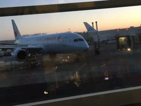 Air Canada Montreal Delhi 2026 — Winter Schedule Trimmed, Delhi Route Ends A Month Early Air Canada Boeing 787-9 at the gate — the Air Canada Montreal Delhi route drops to 4 weekly flights this winter