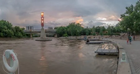 Alaya Mcivor Memorial Walk 2026 — Winnipeg Honours Mmiwg2S+ Advocate Alaya McIvor Memorial Walk 2026 — The Forks, Winnipeg at dusk, starting point of the memorial march
