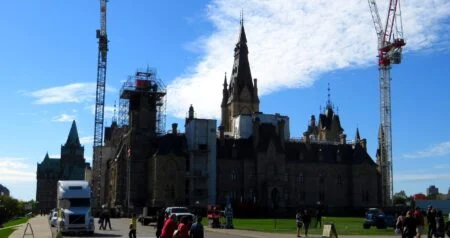West Block on Parliament Hill in Ottawa; the Carney and Ford Meeting takes place there today at 1:30 p.m. ET
