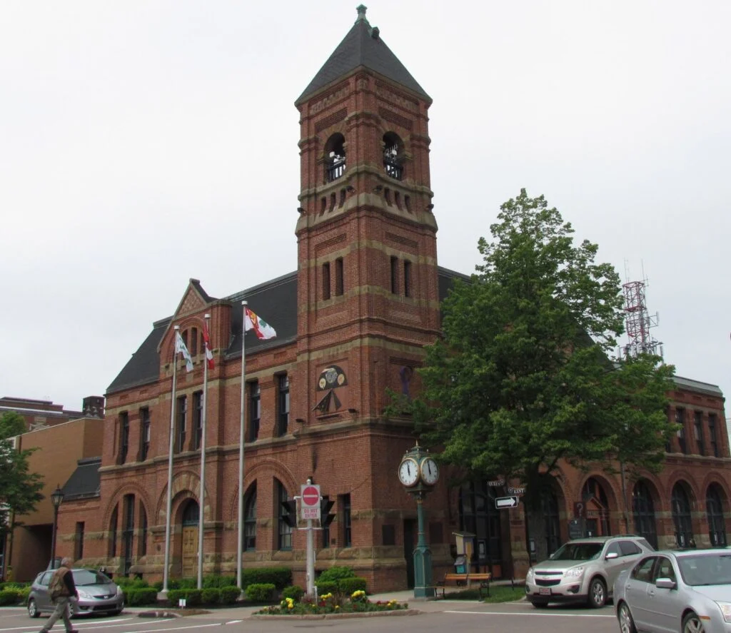 Charlottetown City Hall at 199 Queen Street, P.E.I. — the building at the centre of the Charlottetown Whistleblower Lawsuit