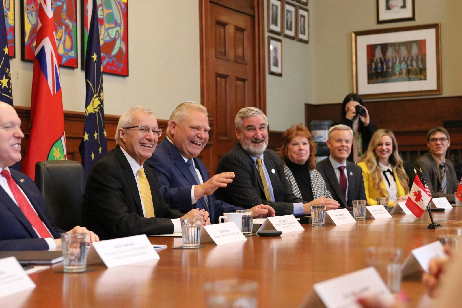 Ford Tariffs 2026 — &Quot;Plan As If U.s. Tariffs Are Here For Good,&Quot; Ontario Premier Tells 1,200 At Empire Club 2 Ford Tariffs — Ontario Premier Doug Ford with Indiana Governor Eric Holcomb at a trade meeting