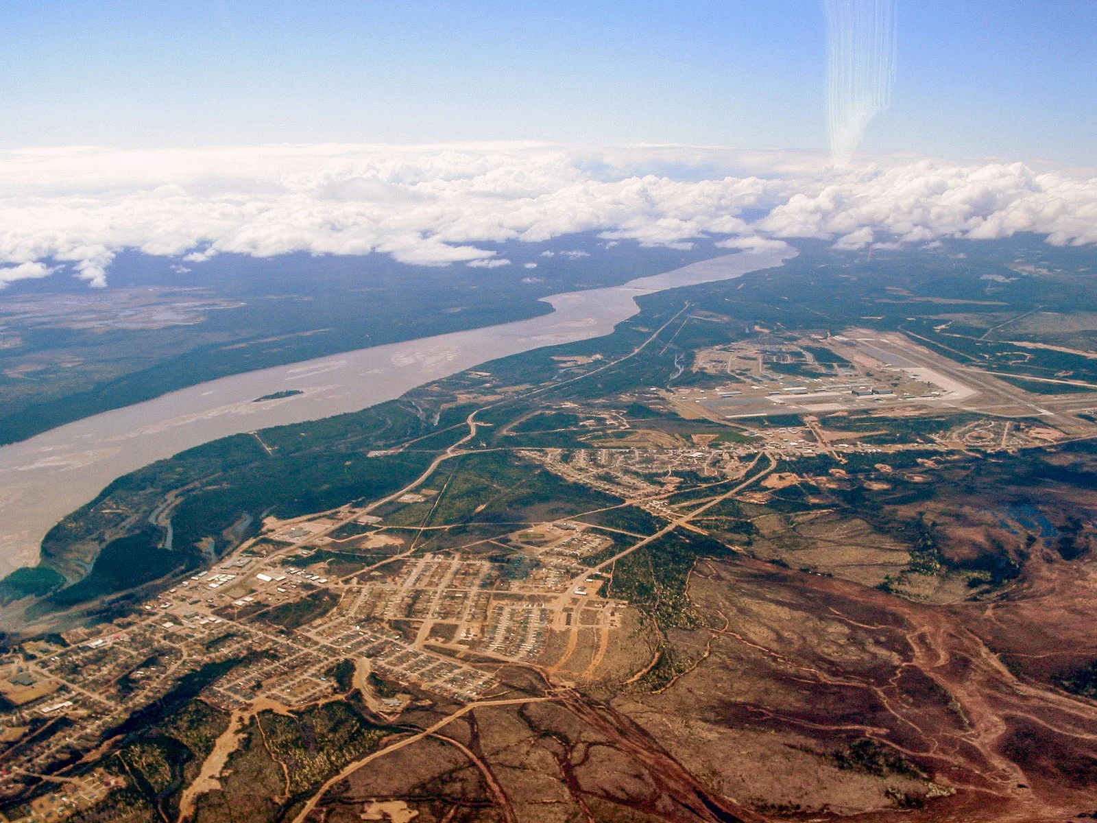 5 Wing Goose Bay Heating Plant 2026 — $187M To Move The Base Off Diesel 2 Aerial view of Goose Bay, Labrador near the 5 Wing Goose Bay Heating Plant project site (file photo)