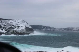 Storm Josephine Newfoundland 2026 — 110 Km/H Gusts, Heavy Rain And A Taste Of Snow Hits The East Coast Storm Josephine Newfoundland — heavy surf pounds the rocky coast at Cape Spear, Newfoundland as the post-tropical storm strikes the east coast
