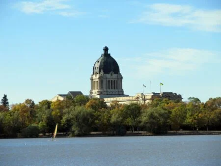Ken Krawetz Dies 2026 — Saskatchewan Party Co-Founder Remembered At 75 Saskatchewan Legislative Building in Regina, where flags were lowered to half-mast after Ken Krawetz died at 75