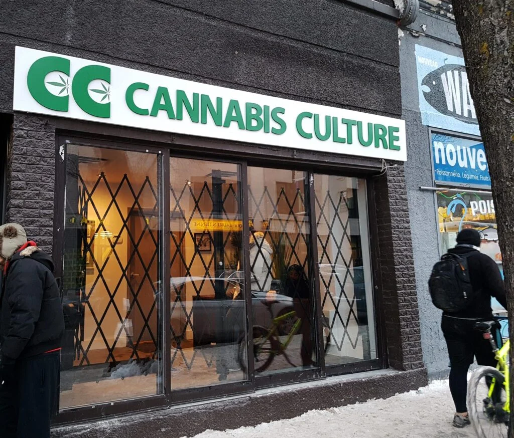 Manitoba Bill 56 2026 — Cannabis Stores Could Drop Window Coverings To Protect Workers A Canadian cannabis shop storefront — Manitoba Bill 56 would remove the requirement for window coverings on Manitoba stores