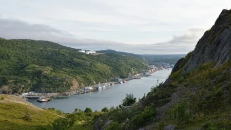Mission to Seafarers St. John's 2026 centre overlooking St. John's harbour with docked vessels