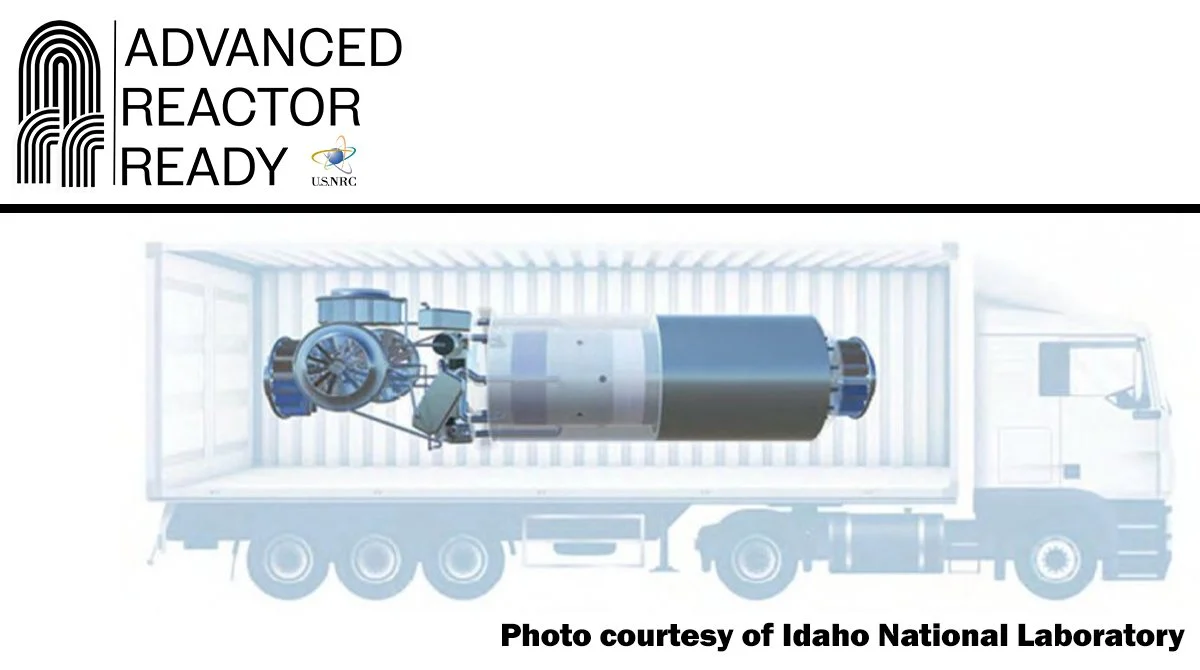 Ontario Transportable Nuclear Plant 2026 — Bwxt Microreactor Heads For Belledune, N.b. 2 Illustration of a transportable microreactor unit on a truck, similar in concept to the BWXT BANR Transportable Nuclear Plant heading for Belledune, N.B.