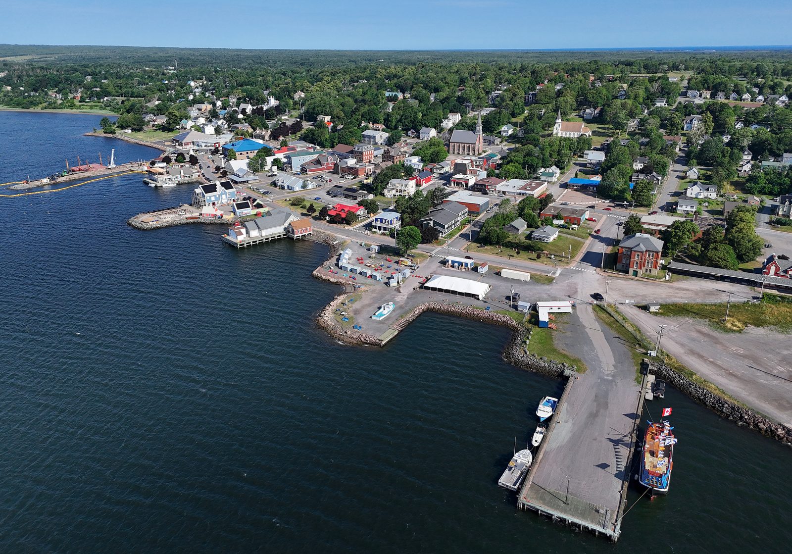 Pictou County Homicide Reward 2026 — Nova Scotia Offers Up To $150,000 For Answers 2 Aerial view of the harbour town of Pictou, Nova Scotia, in the Pictou County homicide investigation area