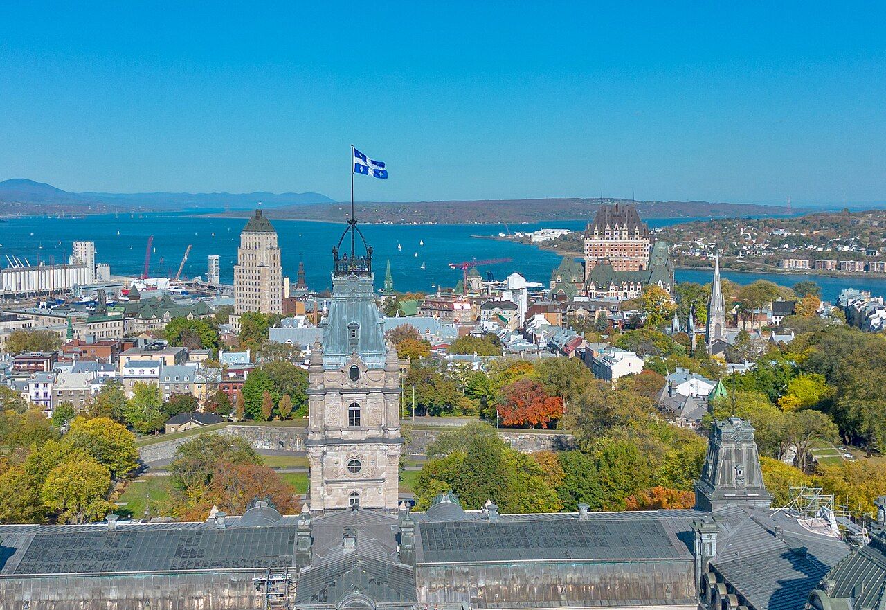 Quebec Election 2026 — Rivals Pile Onto Pq'S Referendum Promise In The Final Stretch 3 Quebec Election 2026: aerial view of Quebec City and the National Assembly tower