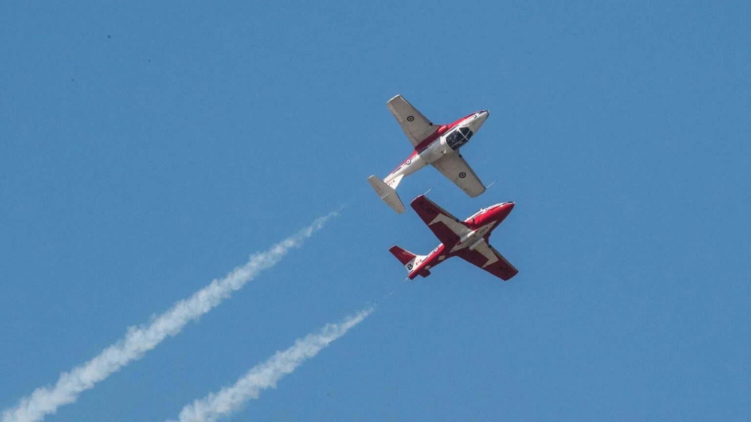 Snowbirds Final Show 2026 — Moose Jaw Says Goodbye To The Tutor Jets Snowbirds Final Show — CT-114 Tutor jets of the Canadian Forces Snowbirds in formation