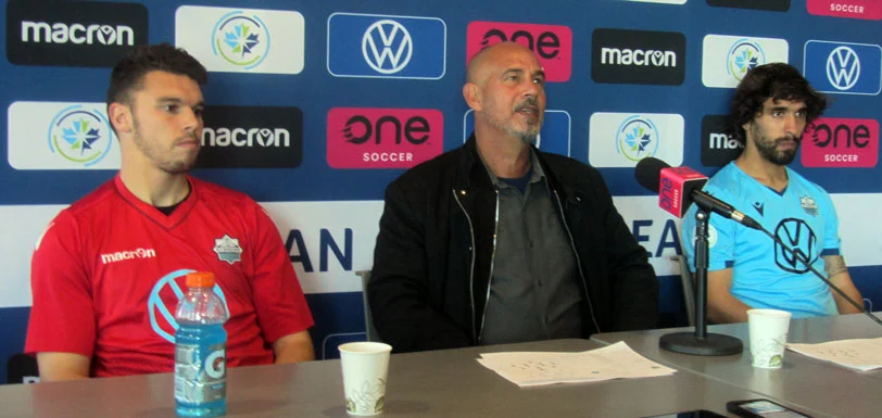 Stephen Hart Departs Halifax Tides 2026 — Halifax Soccer'S Living Legend Bows Out 2 Stephen Hart Departs: head coach Stephen Hart during his earlier tenure leading the HFX Wanderers at a press conference