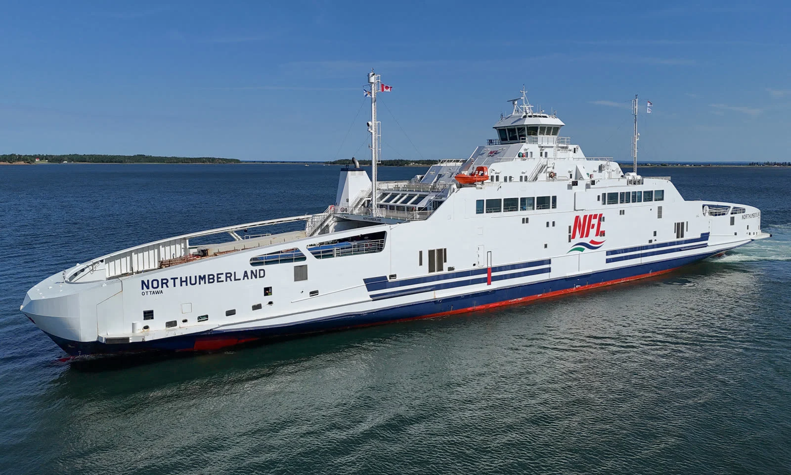 Wood Islands Ferry Terminal 2026: Ottawa To Announce New Infrastructure Money For The P.e.i. Lifeline 1 The MV Northumberland ferry entering Caribou, Nova Scotia on the Northumberland Strait crossing